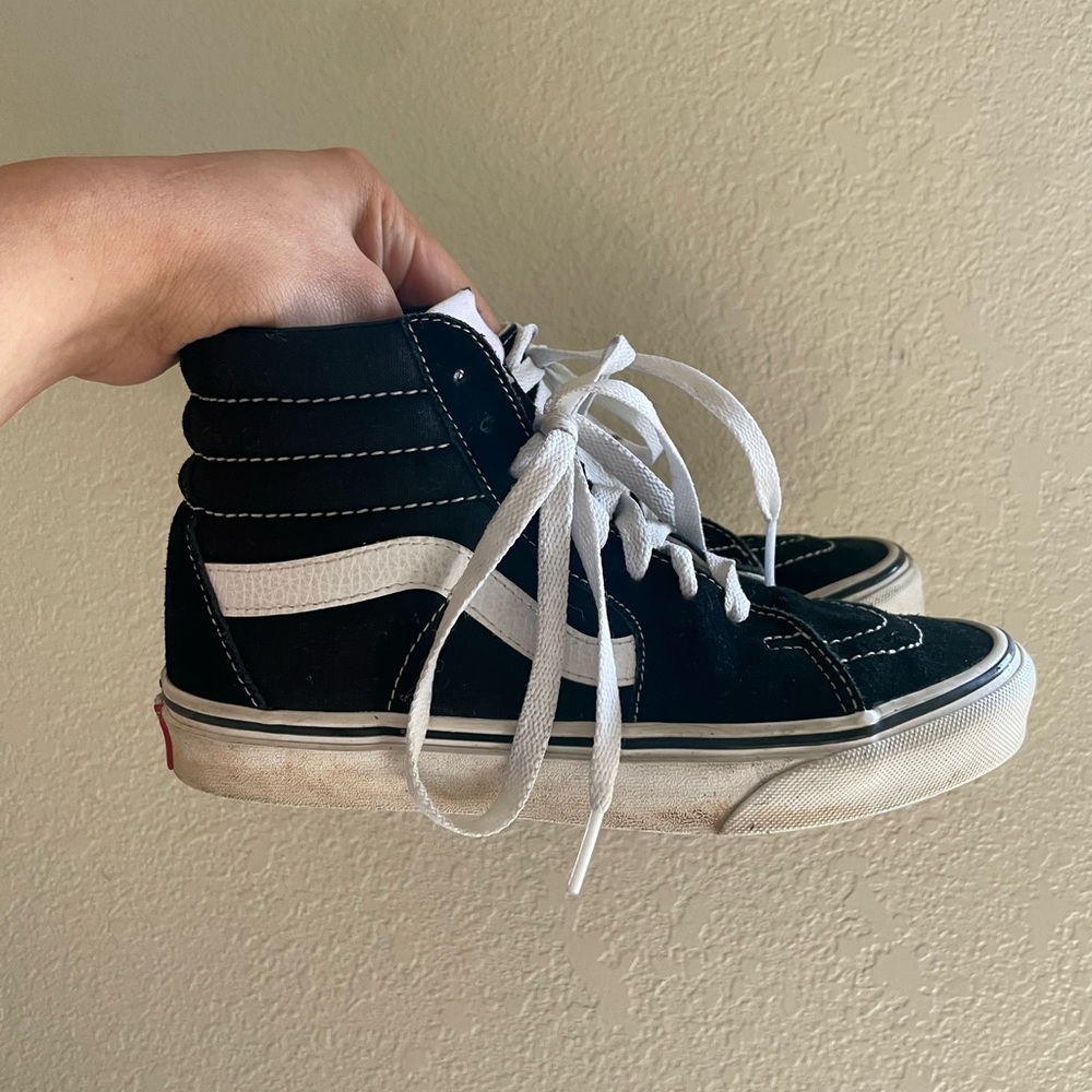 Black and White High-Top Sneakers